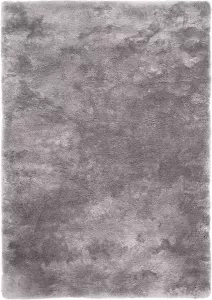 Decor24-OB Handgeweven hoogpolig vloerkleed Curacao zilver 60x110 cm