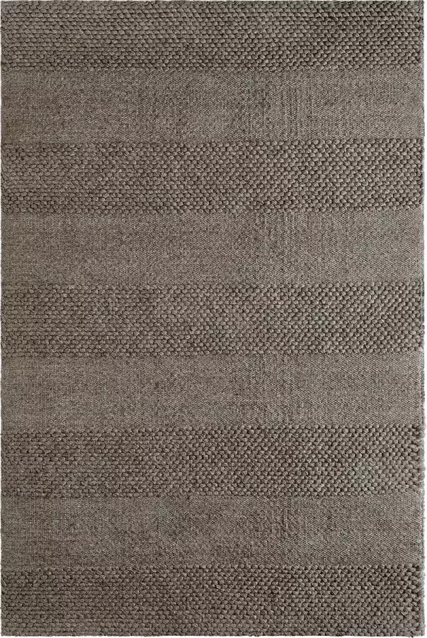 Decor24-OB Handgeweven laagpolig vloerkleed Dakota Wol bruin 80x150 cm