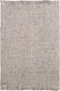 Decor24-OB Handgeweven laagpolig vloerkleed Eskil Wol Grijs 120x170 cm