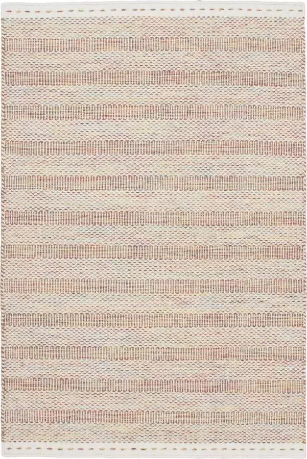 Decor24-OB Handgeweven laagpolig vloerkleed Jaipur Wol Beige 120x170 cm