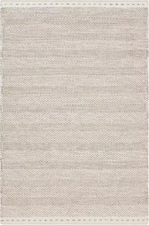 Decor24-OB Handgeweven laagpolig vloerkleed Jaipur Wol Crème 160x230 cm - Foto 1