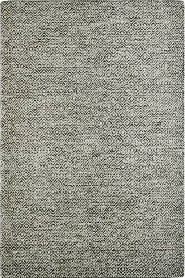 Decor24-OB Handgeweven laagpolig vloerkleed Jaipur Wol Taupe 140x200 cm