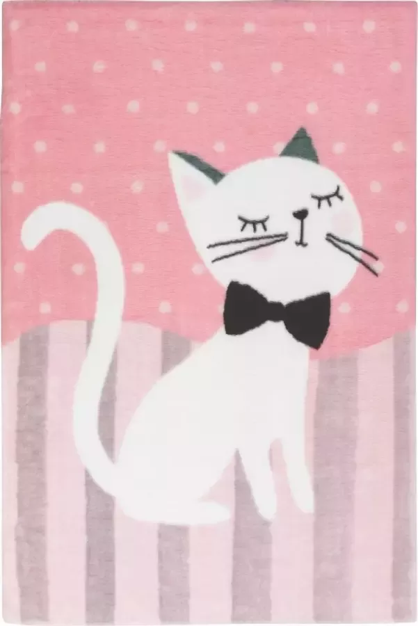 Decor24-OB Hartverwarmend kinderkamer vloerkleed Kitty 90x130 cm