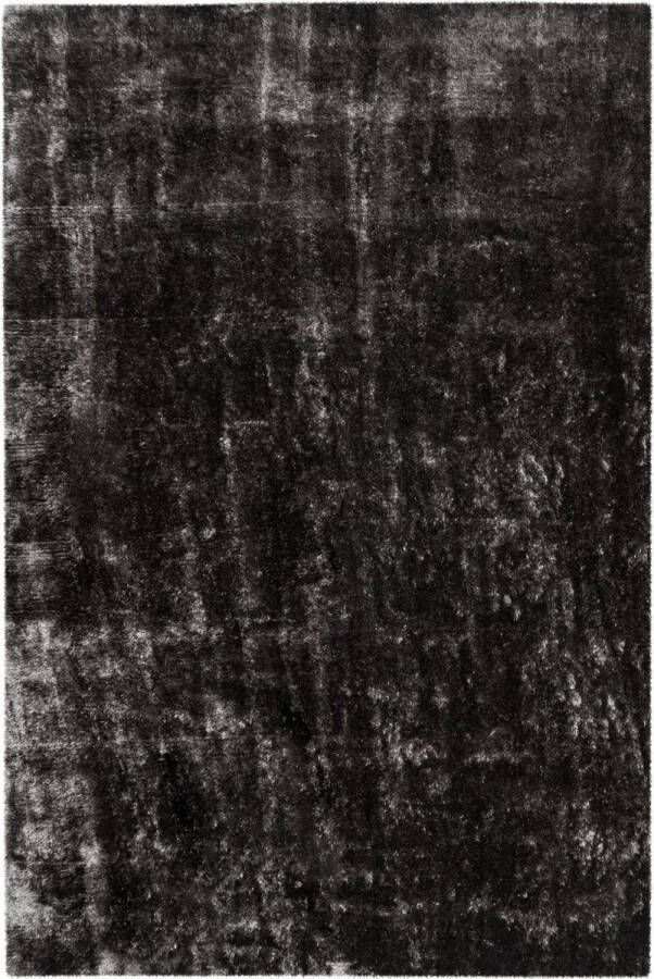Decor24-OB Hoogpolig glanzend vloerkleed Glossy- Grafiet 80x150 cm