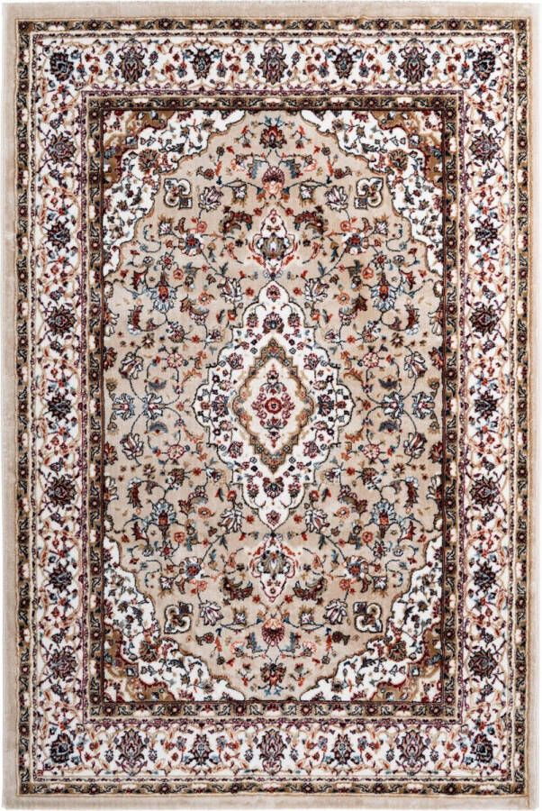 Decor24-OB Klassiek laagpolig vloerkleed Isfahan Beige 120x170 cm