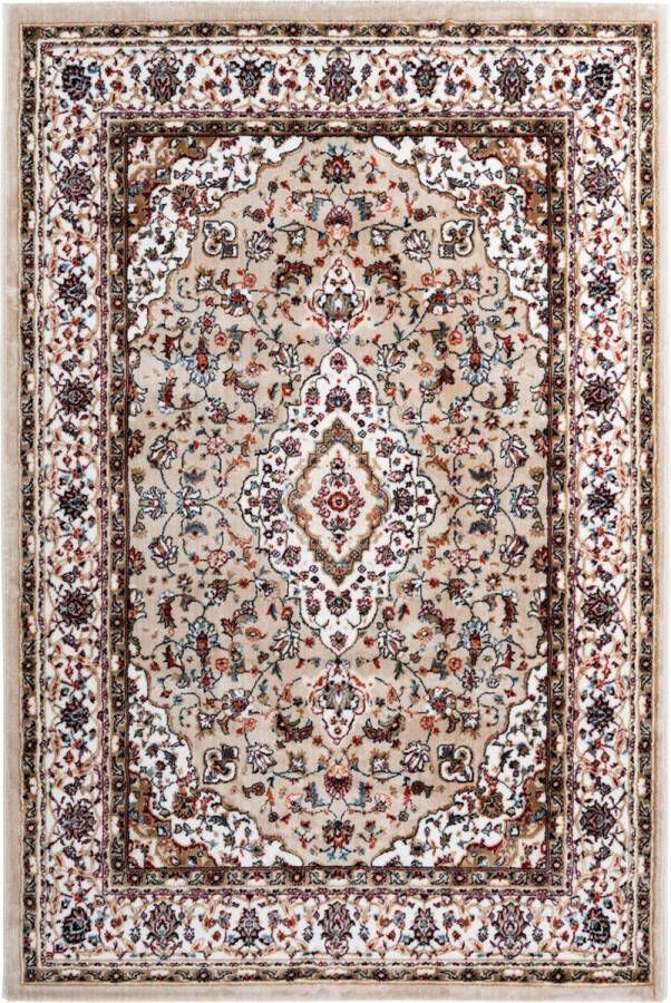 decor24-OB Klassiek laagpolig vloerkleed Isfahan Beige 120x170 cm