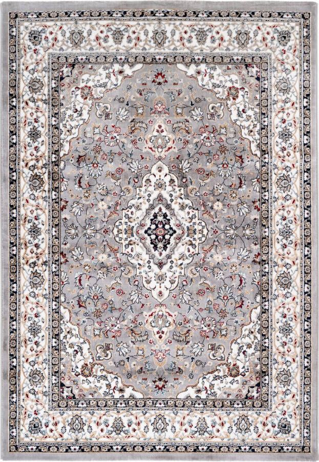 Decor24-OB Klassiek laagpolig vloerkleed Isfahan Grijs 120x170 cm