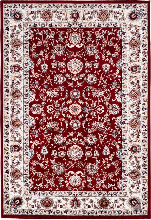 Decor24-OB Klassiek laagpolig vloerkleed Isfahan Rood Ornament 120x170 cm