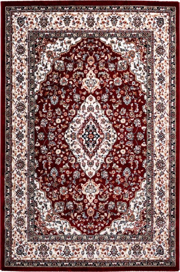 Decor24-OB Klassiek laagpolig vloerkleed Isfahan Rood Ornament 200x290 cm