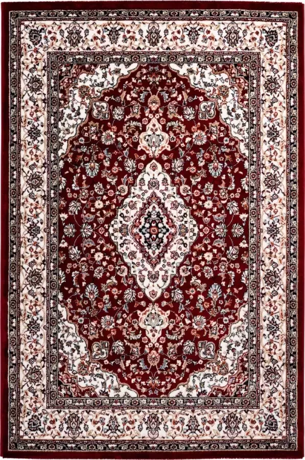 Decor24-OB Klassiek laagpolig vloerkleed Isfahan Rood Ornament 80x150 cm - Foto 1