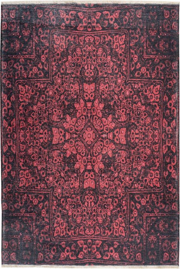 Decor24-OB Laagpolig vloerkleed Azteca Rubin 115x170 cm