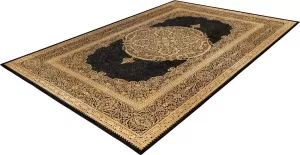 Decor24-OB Luxe oriëntaals vloerkleed Palace bamboezijde (85%) Goud 120x170 cm