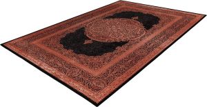 Decor24-OB Luxe oriëntaals vloerkleed Palace bamboezijde (85%) Koper 160x230 cm
