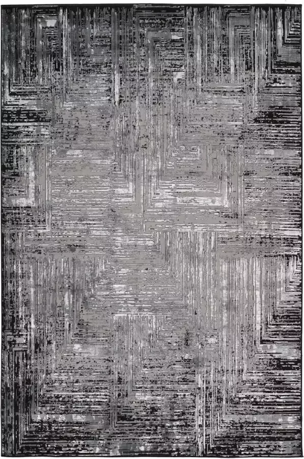 Decor24-OB Modern laagpolig vloerkleed Matrix Grijs 120x170 cm