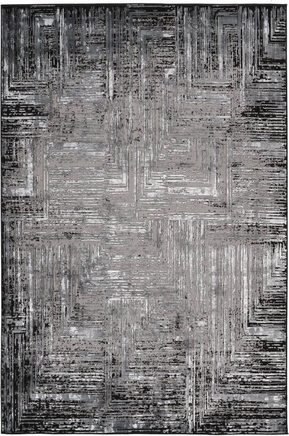 Decor24-OB Modern laagpolig vloerkleed Matrix Grijs 80x150 cm