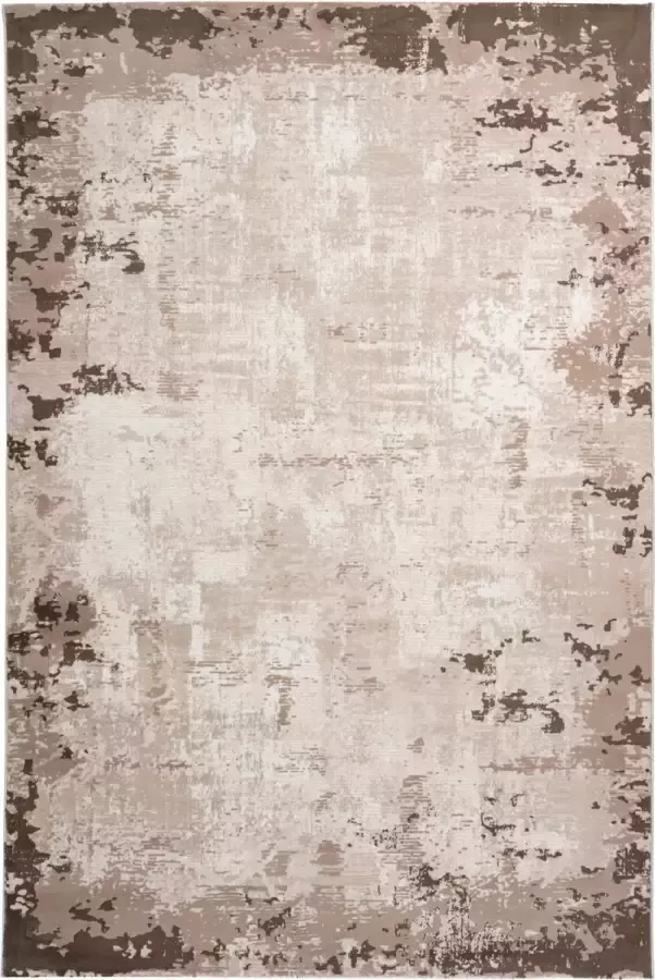 Decor24-OB Modern laagpolig vloerkleed Opal Beige 80x150 cm