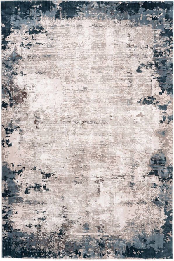 Decor24-OB Modern laagpolig vloerkleed Opal Blauw 120x170 cm