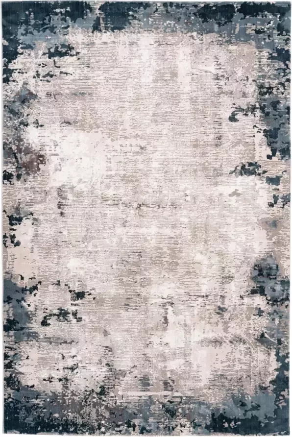 Decor24-OB Modern laagpolig vloerkleed Opal Blauw 120x170 cm