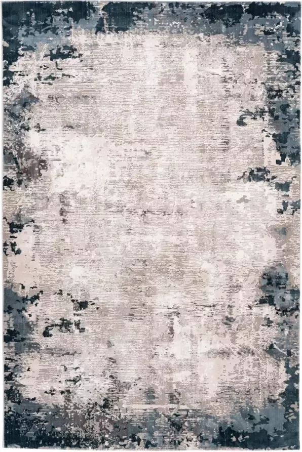 Decor24-OB Modern laagpolig vloerkleed Opal Blauw 200x290 cm