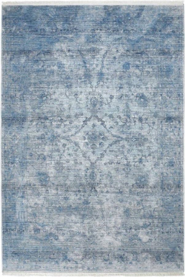 decor24-OB Vintage designer vloerkleed Laos blauw 200x285 cm