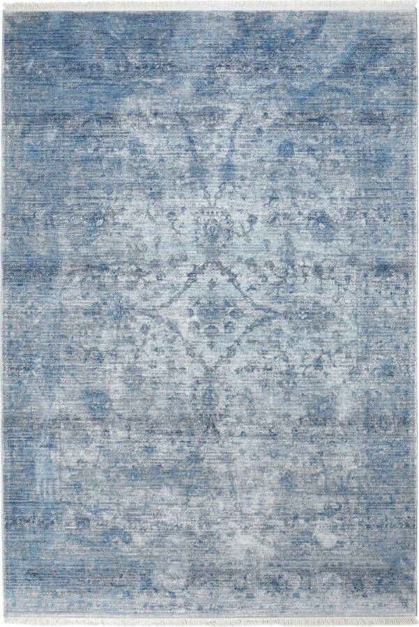 Decor24-OB Vintage designer vloerkleed Laos blauw 80x150 cm