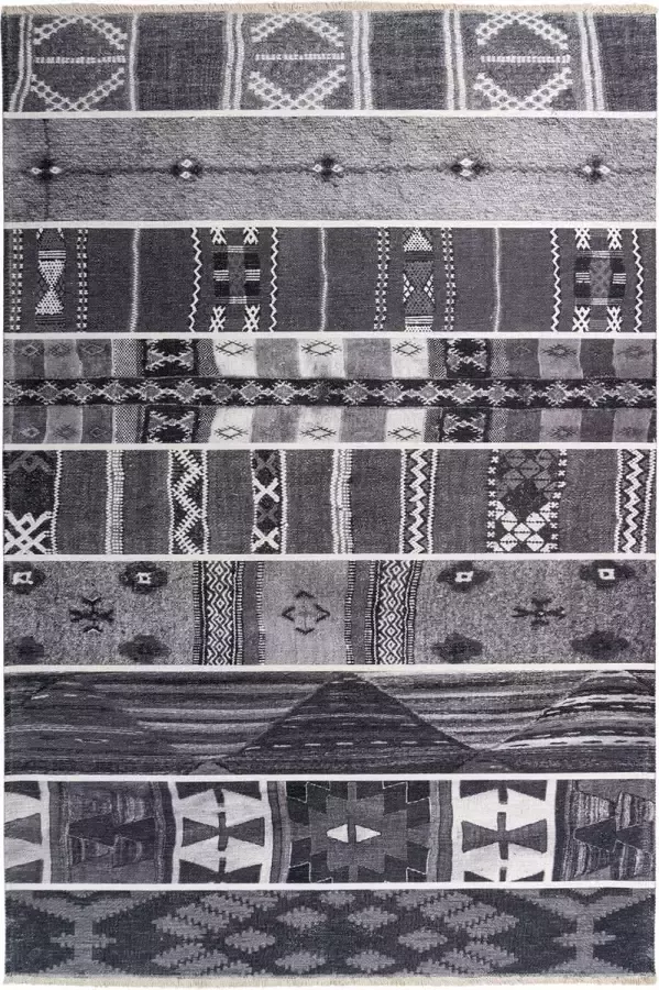 Decor24-OB Vintage vloerkleed Ethno Grijs 260 75x150 cm - Foto 1