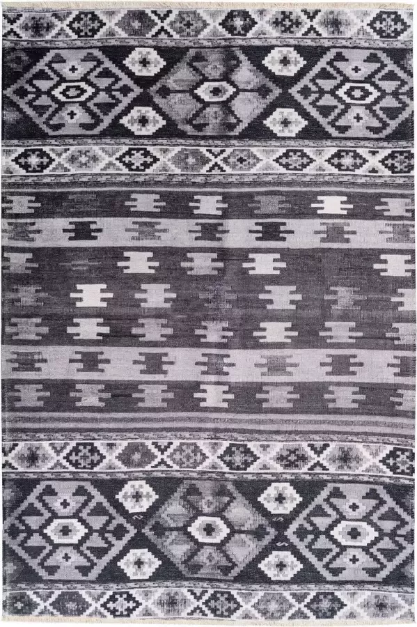 Decor24-OB Vintage vloerkleed Ethno Grijs 261 115x170 cm