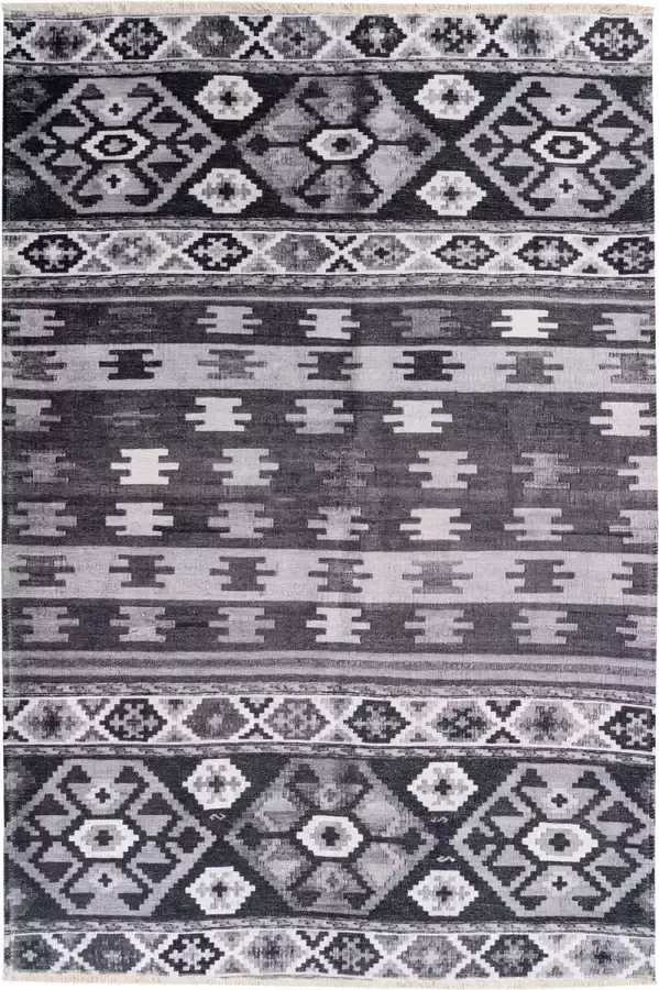 Decor24-OB Vintage vloerkleed Ethno Grijs 261 150x230 cm