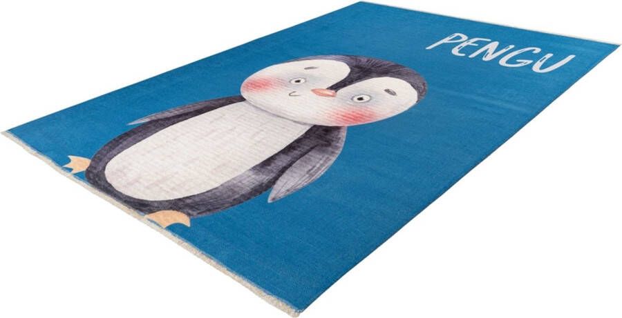 decor24-OB Wasbaar kinderkamer vloerkleed Greta Penguin 70% katoen 115x170 cm