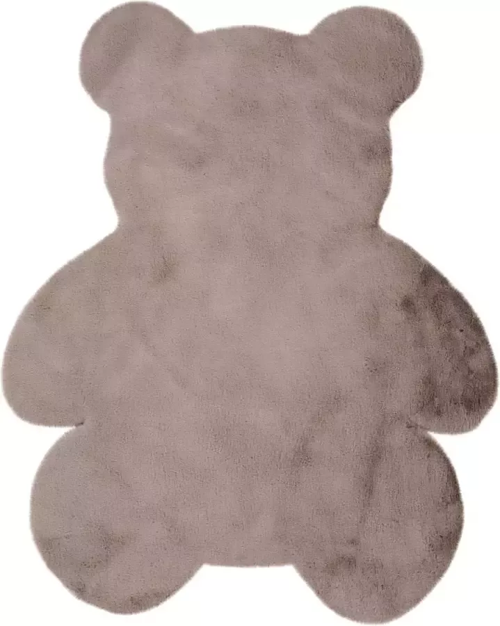 Decor24-OB Zacht en wasbaar kinderkamer vloerkleed Luna Teddy 97x78 cm