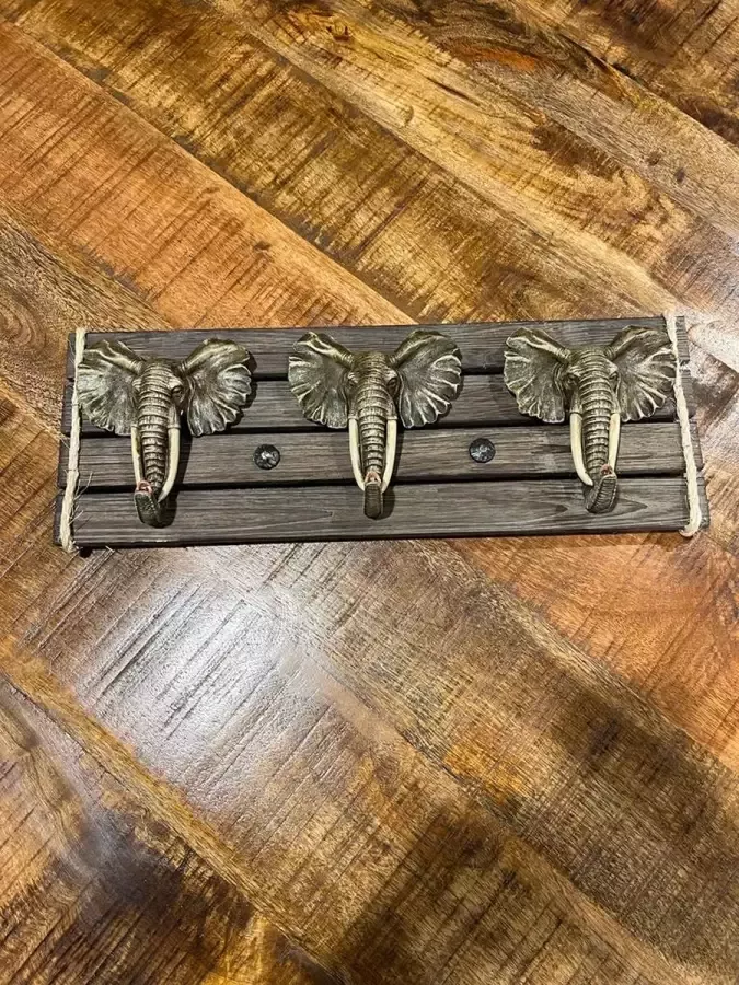 Decoratie en more kapstok olifant