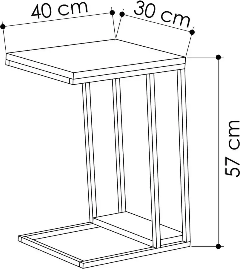 Decoratie PAL Bijzettafel Mokka