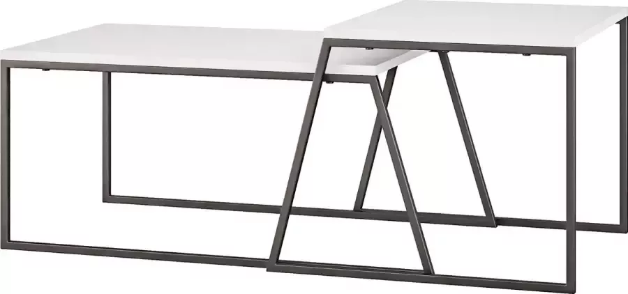 Decoratie PAL Koffietafel Salontafel Bijzettafel WIT
