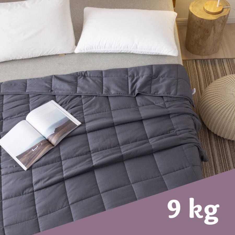 DecoRD Verzwaringsdeken 9 Kg Inclusief Opberg Tas en E-Book Beter Slapen Weighted Blanket Verzwaarde Deken Slaapkamer Bed 1 50m x 2 m