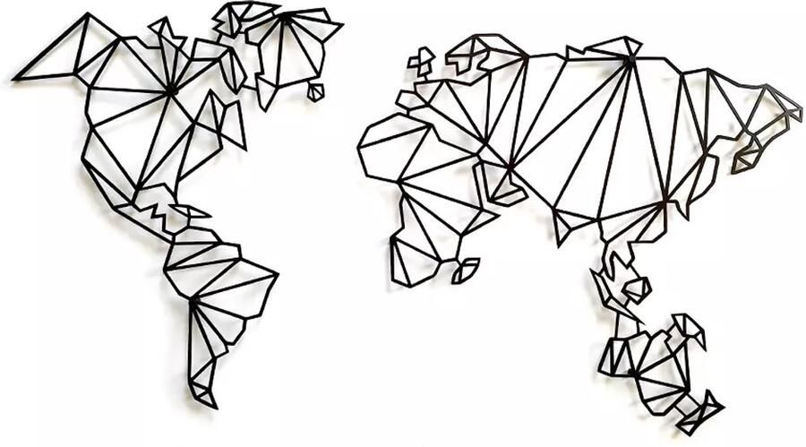 Decorizzly Decoratieve Geo Wereldkaart