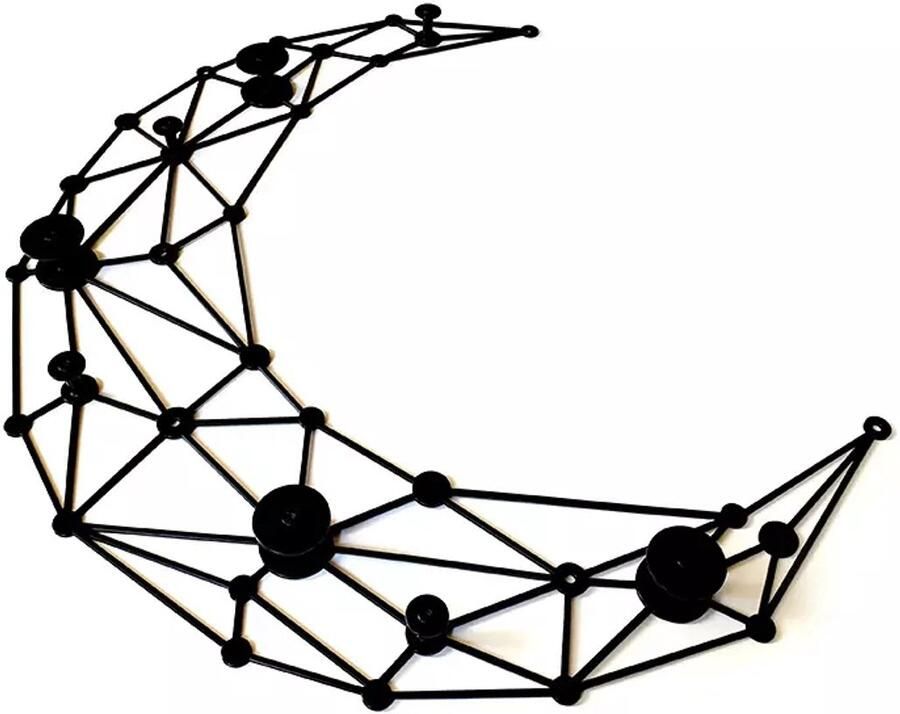 Decorizzly Geometrische Metalen Hanger Maan