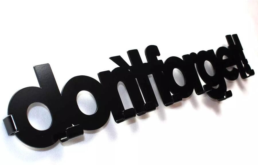 Decorizzly Metalen wandhanger Vergeet niet