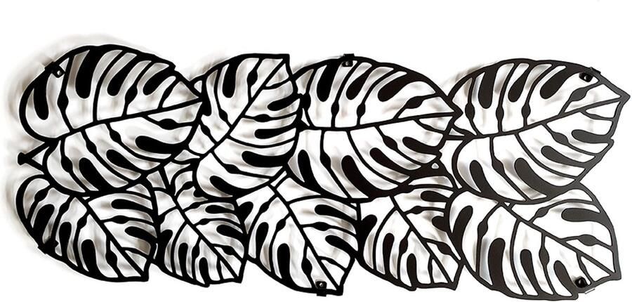 Decorizzly Serie Kapstok met Monstera Bladeren Staal 900mm x 362mm - Foto 2