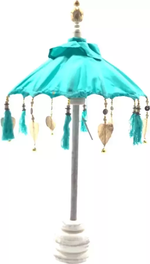 Decoshoppen.nl Parasol Blauw Bali parasol H92cm Decoratie parasol Tafelparasol Bali Ibiza Tafel parasol Licht Blauw