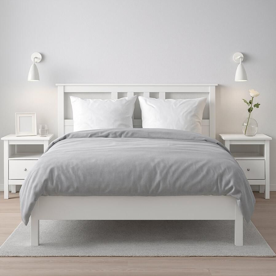 Decothuis Havuun Vesa nachtkastje grenen hout wit 1 lade & open vak Scandinavisch design