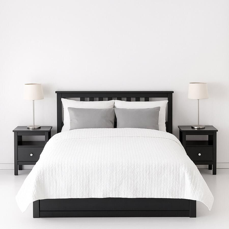 Decothuis Havuun Vesa nachtkastje grenen hout zwart 1 lade & open vak Scandinavisch design