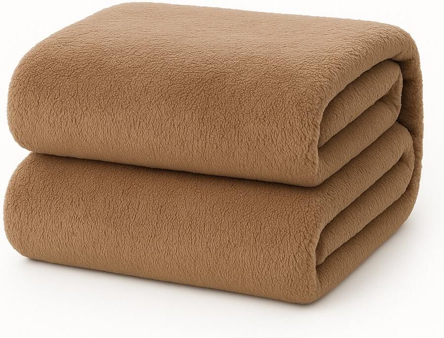 Decoware Teddy Fleece Hoeslaken Mink 200x200 cm Extra Zacht & Warm Voor Matrassen tot 30 cm