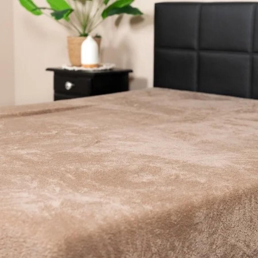 Decoware Teddy Fleece Hoeslaken Mink 90x200 cm Extra Warm & Zacht Voor Matrassen tot 30 cm