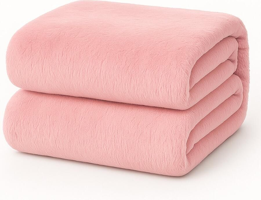 Decoware Teddy Fleece Hoeslaken Roze 180x200 cm Extra Warm & Zacht Voor Matrassen tot 30 cm