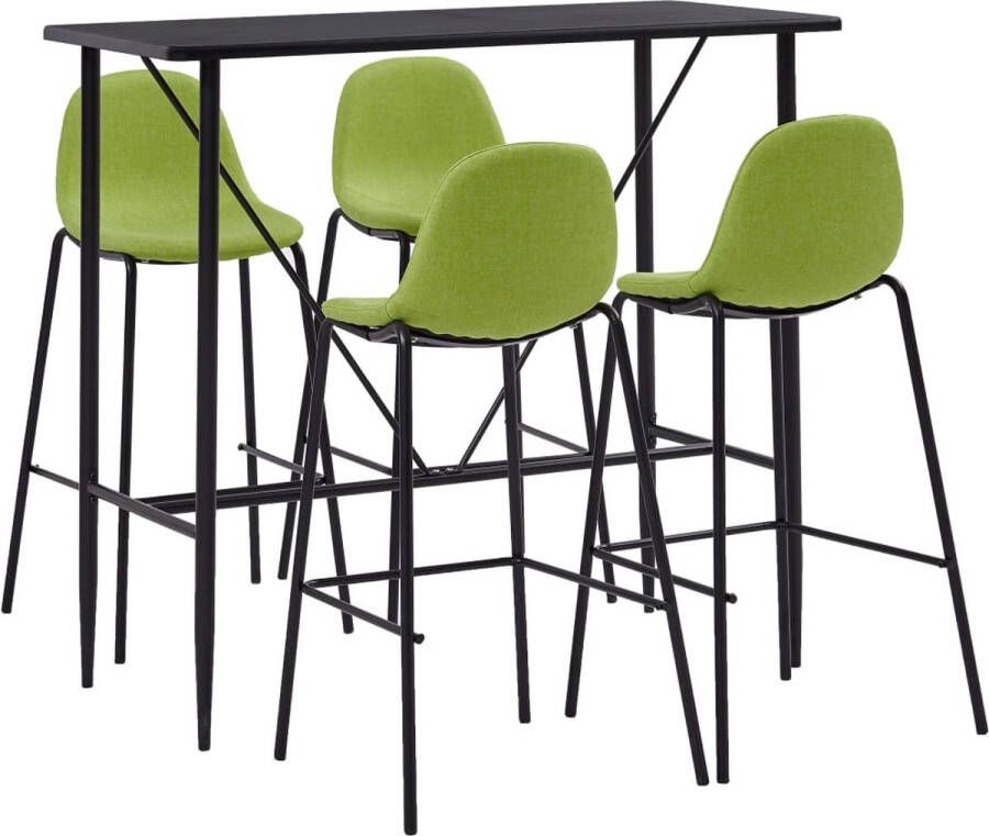 Decoways 5-delige Barset stof groen