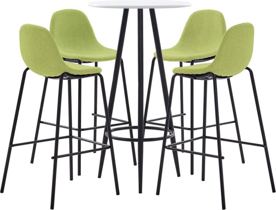 Decoways 5-delige Barset stof groen