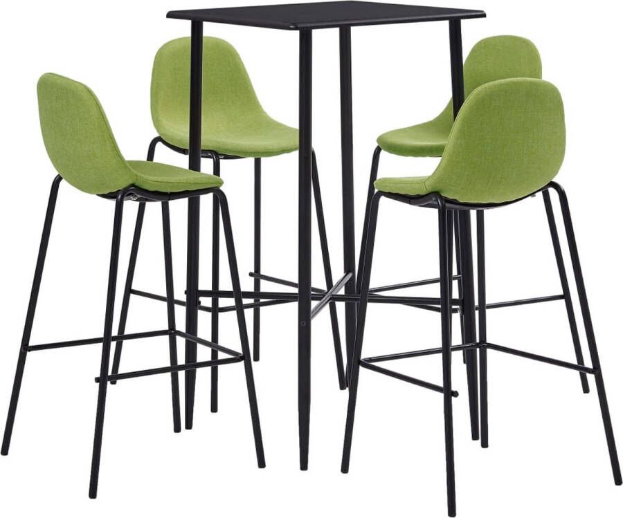 Decoways 5-delige Barset stof groen