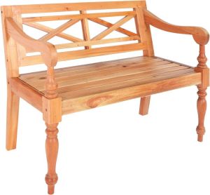 Decoways Bank Batavia 98 cm massief mahoniehout lichtbruin