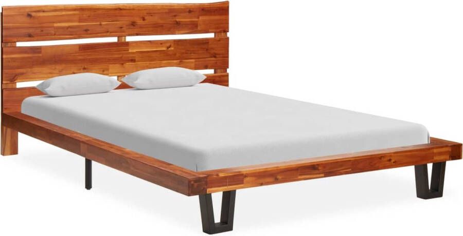 Decoways Bedframe boomstam massief acaciahout 120 cm