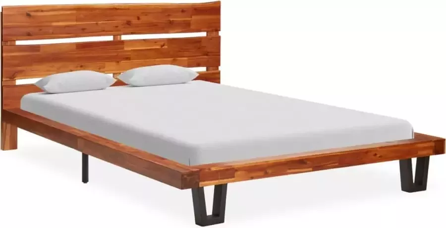 Decoways Bedframe boomstam massief acaciahout 120 cm